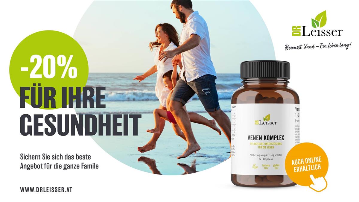 Juli Aktion mit 20% Rabatt auf Venen Komplex