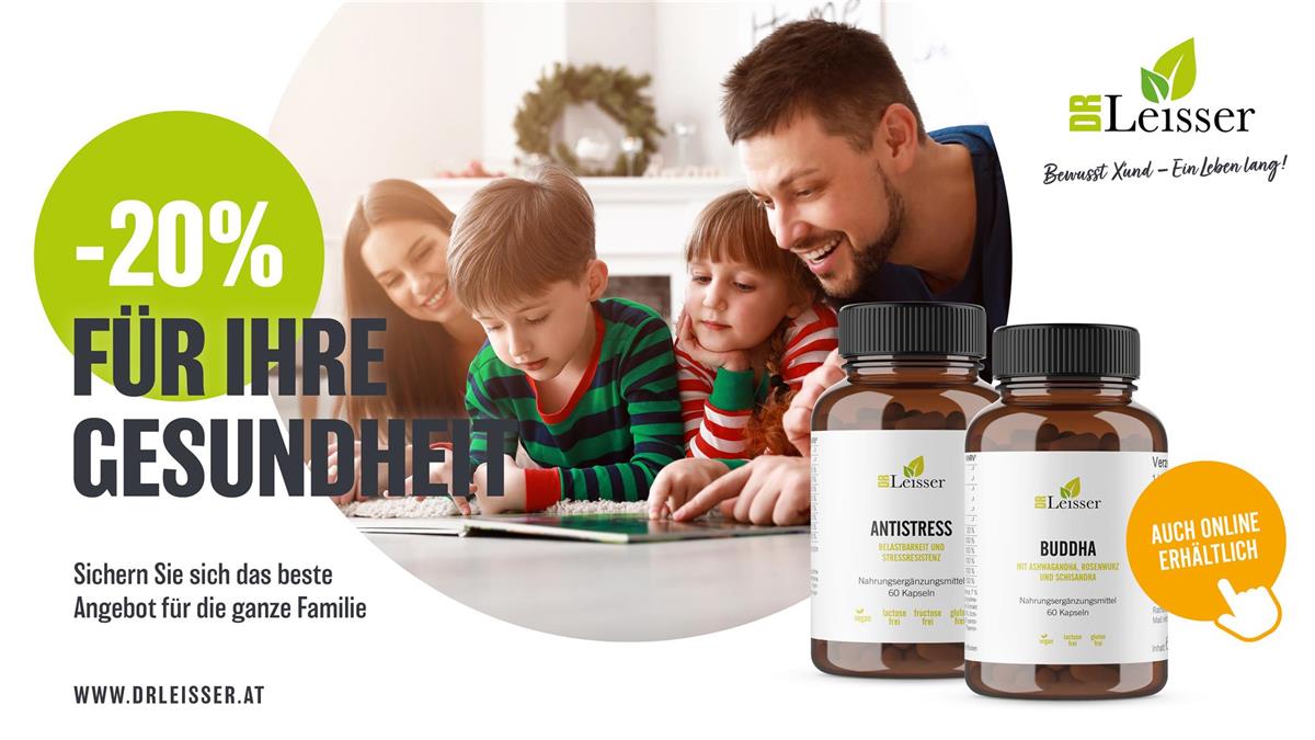 Dezember Aktion mit 20% Rabatt auf Dr. Leisser Amatis Antistress und Dr. Leisser Buddha