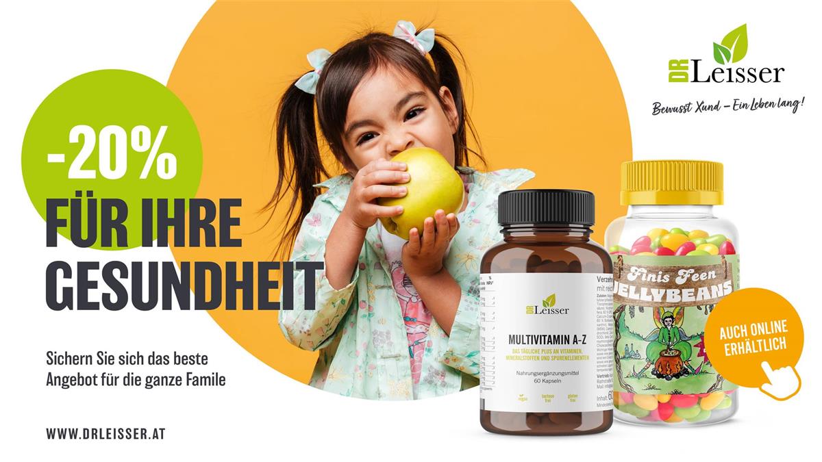 September Aktion mit 20% Rabatt auf Multivitamin A-Z und Finis Feen Jellybeans